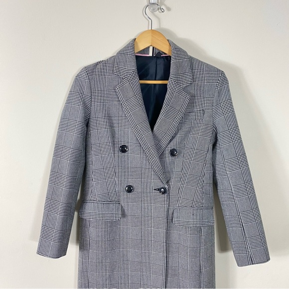 TOPSHOP Double Breasted Houndstooth Coat - US 2 - Picture 9 of 16
